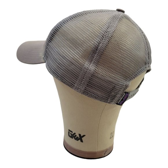 Patagonia Logo Patch Mesh Snapback Cap Trucker Gray Baseball Adjustable Hat - Picture 8 of 11